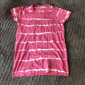 pink and white tie dye lululemon swiftly shirt